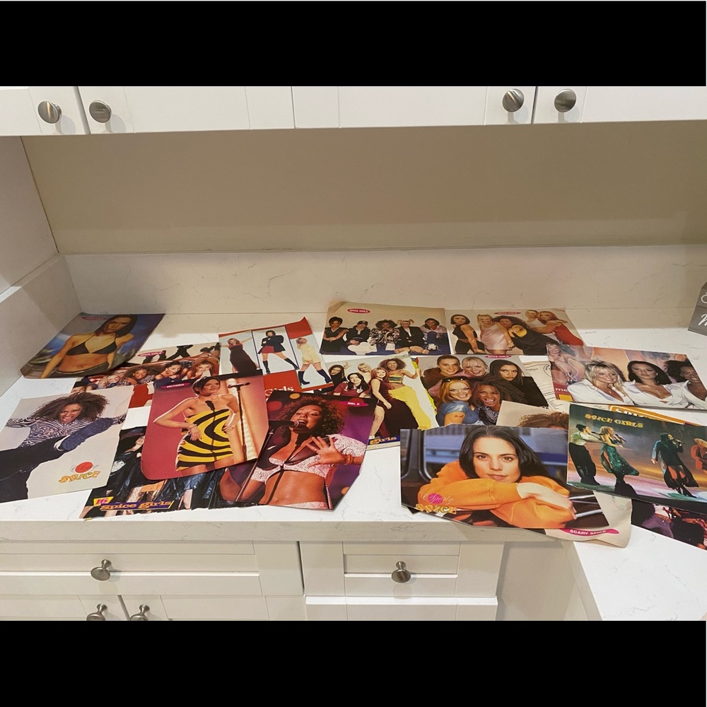 Vintage Spice Girls Magazine Clippings and a Lisa frank folder